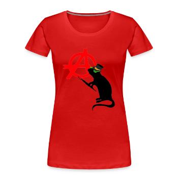 punk rock rat - Frauen Premium Bio T-Shirt - Rot - Vorne - Mia (176cm)