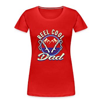 Reel Cool Dad 3 by XLX Design - Frauen Premium Bio T-Shirt - Rot - Vorne - Mia (176cm)