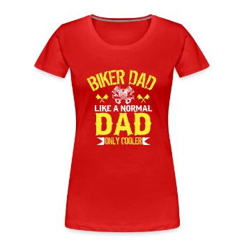 Biker motorcycle - Women's Premium Organic T-Shirt - red - Front - Mia (176cm)