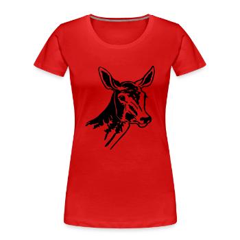 Doe - Women's Premium Organic T-Shirt - red - Front - Mia (176cm)