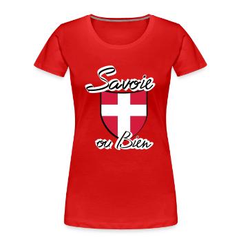 ecusson savoie - T-shirt bio Premium Femme - rouge - Devant - Mia (176cm)