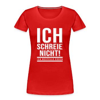 Lustiger Baby-Strampler Babykleidung Geschenk - Frauen Premium Bio T-Shirt - Rot - Vorne - Mia (176cm)