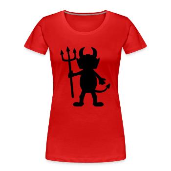 Devil man cartoon character - Women's Premium Organic T-Shirt - red - Front - Mia (176cm)