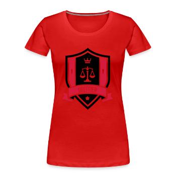 Gerichtsschreiber / Schreiber / Kanzler / Gericht - Frauen Premium Bio T-Shirt - Rot - Vorne - Mia (176cm)