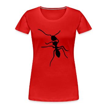 Ameise - Frauen Premium Bio T-Shirt - Rot - Vorne - Mia (176cm)