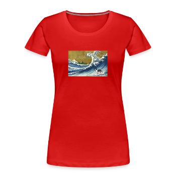Border Collie - T-shirt bio Premium Femme - rouge - Devant - Mia (176cm)