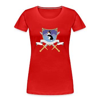 Corgi Corgi Hund - Frauen Premium Bio T-Shirt - Rot - Vorne - Mia (176cm)
