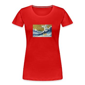 Leopard Gecko - Women's Premium Organic T-Shirt - red - Front - Mia (176cm)