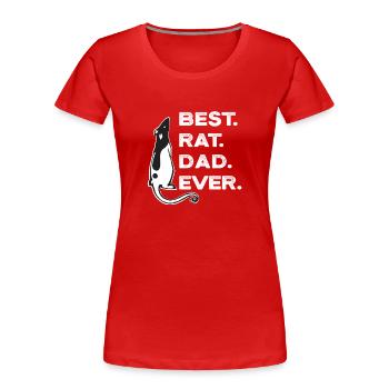 Pet Rat - Women's Premium Organic T-Shirt - red - Front - Mia (176cm)