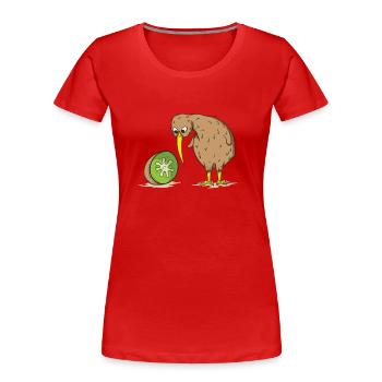 Kiwi nouvelle zélande oiseau incapable de voler kiwi fruit - T-shirt bio Premium Femme - rouge - Devant - Mia (176cm)