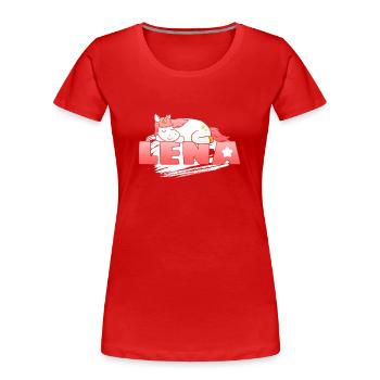 Lena Vorname Name - Frauen Premium Bio T-Shirt - Rot - Vorne - Mia (176cm)