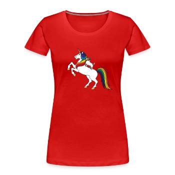 Jack Russell - Frauen Premium Bio T-Shirt - Rot - Vorne - Mia (176cm)