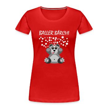 baller bärchi drogen extasy rave techno - Frauen Premium Bio T-Shirt - Rot - Vorne - Mia (176cm)