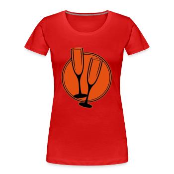 sekt glaeser kreis - Frauen Premium Bio T-Shirt - Rot - Vorne - Mia (176cm)