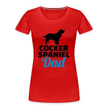 Cocker Spaniel - Women's Premium Organic T-Shirt - red - Front - Mia (176cm)