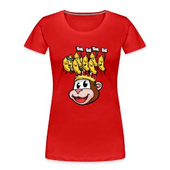 Bananen Protest König Affen Affe Fantasy - Frauen Premium Bio T-Shirt - Rot - Vorne - Mia (176cm)
