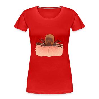 Zecke Zecken Ungeziefer Schädling Insekt Ekel - Frauen Premium Bio T-Shirt - Rot - Vorne - Mia (176cm)