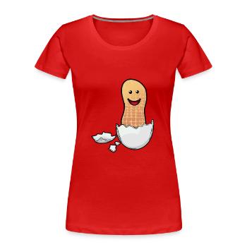 Peanut Baby EggShell Fantasy Happy Easter Egg - Women's Premium Organic T-Shirt - red - Front - Mia (176cm)