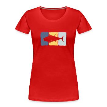 Deep sea fishing tuna - Women's Premium Organic T-Shirt - red - Front - Mia (176cm)