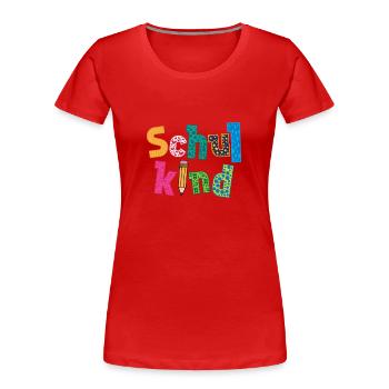 School child schooling - Women's Premium Organic T-Shirt - red - Front - Mia (176cm)