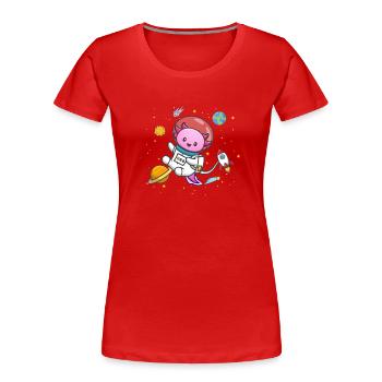 Axolotl - Frauen Premium Bio T-Shirt - Rot - Vorne - Mia (176cm)