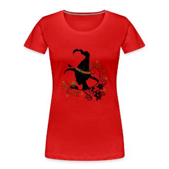 Herbal Witch Witch Nature Herbs Wild Plants Organic - Women's Premium Organic T-Shirt - red - Front - Mia (176cm)