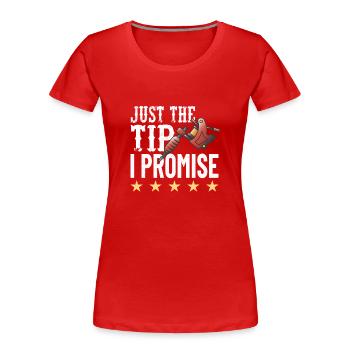 TATTOO-KÜNSTLER INKING TATTOOS : the Tip I promise - Frauen Premium Bio T-Shirt - Rot - Vorne - Mia (176cm)