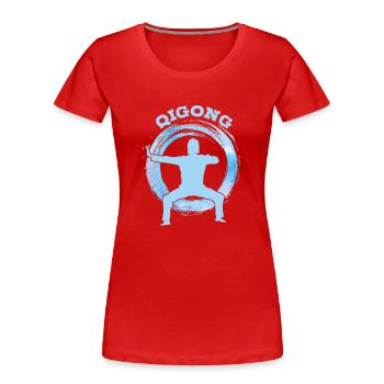 Kampfkunst Qigong - Frauen Premium Bio T-Shirt - Rot - Vorne - Mia (176cm)