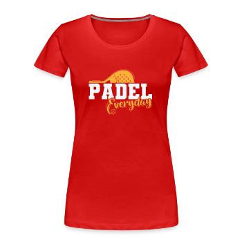 Padel Everyday Tennis Ballsportart - Frauen Premium Bio T-Shirt - Rot - Vorne - Mia (176cm)