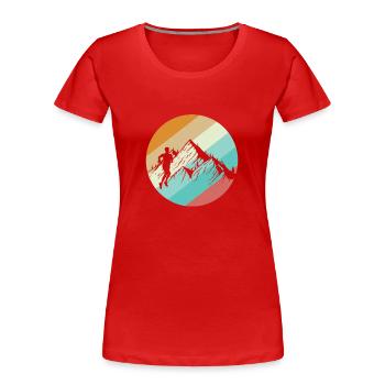 Trail en dehors de la route - T-shirt bio Premium Femme - rouge - Devant - Mia (176cm)