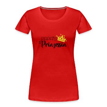Papa's Prinzessin Tochter Mädchen - Frauen Premium Bio T-Shirt - Rot - Vorne - Mia (176cm)