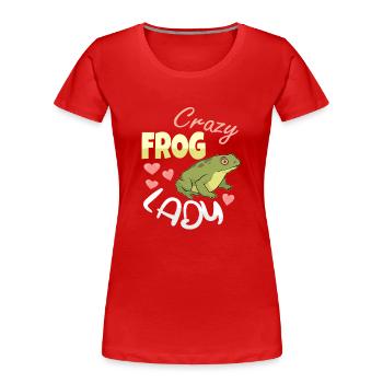 Frog Costume Frog Catcher Frog Hunter Funny Frog - Women's Premium Organic T-Shirt - red - Front - Mia (176cm)