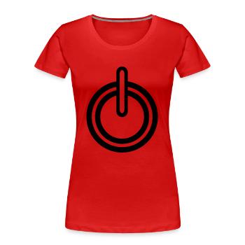 Alimentation Symbole - T-shirt bio Premium Femme - rouge - Devant - Mia (176cm)