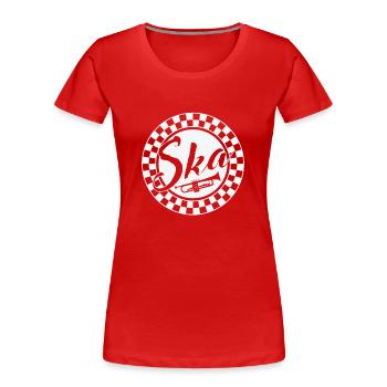 Ska Musique Trompette Swing Jazz Style de Musique - T-shirt bio Premium Femme - rouge - Devant - Mia (176cm)