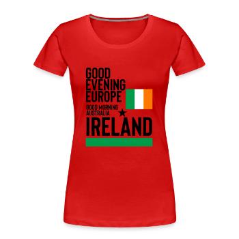 Eurovision Song Contest - Frauen Premium Bio T-Shirt - Rot - Vorne - Mia (176cm)