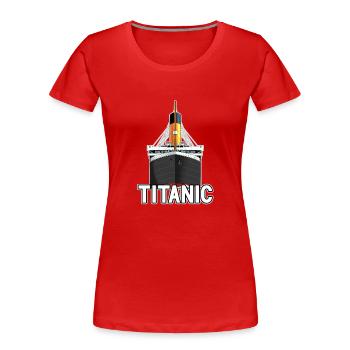 Titanic April 1912 Vintage Cruise Ship - Women's Premium Organic T-Shirt - red - Front - Mia (176cm)