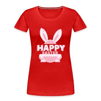 Happy Easter - Women's Premium Organic T-Shirt - red - Front - Mia (176cm)