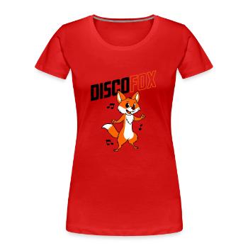 Disco Fuchs - Women's Premium Organic T-Shirt - red - Front - Mia (176cm)
