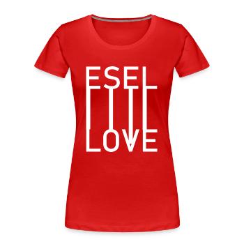 Donkey Esel - Frauen Premium Bio T-Shirt - Rot - Vorne - Mia (176cm)