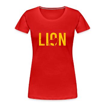 Lion lion - Women's Premium Organic T-Shirt - red - Front - Mia (176cm)