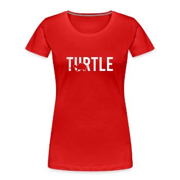 Schildkröte turtle - Frauen Premium Bio T-Shirt - Rot - Vorne - Mia (176cm)