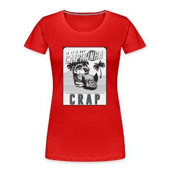 Brasilien - Frauen Premium Bio T-Shirt - Rot - Vorne - Mia (176cm)
