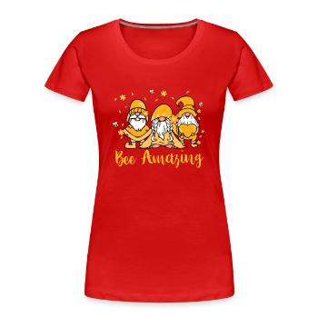 Bee Amazing - Women's Premium Organic T-Shirt - red - Front - Mia (176cm)