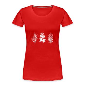 Wildflowers - T-shirt bio Premium Femme - rouge - Devant - Mia (176cm)