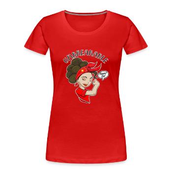 Chinese Girl Unbreakable I Chinese Heritage I - Frauen Premium Bio T-Shirt - Rot - Vorne - Mia (176cm)