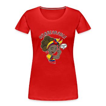 Fille colombienne Incassable Héritage colombien - T-shirt bio Premium Femme - rouge - Devant - Mia (176cm)