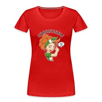 Irish Girl Unbreakable I Irish Heritage I Ireland - Frauen Premium Bio T-Shirt - Rot - Vorne - Mia (176cm)
