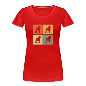 Amoureux des chiens caniche Idée cadeau vintage rétro - T-shirt bio Premium Femme - rouge - Devant - Mia (176cm)