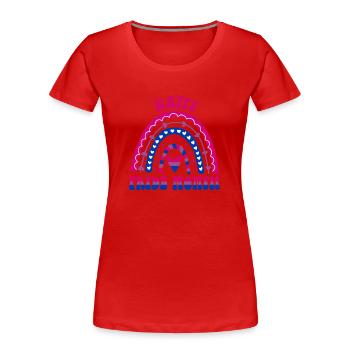 Happy Pride Month Bisexual Rainbow - Women's Premium Organic T-Shirt - red - Front - Mia (176cm)