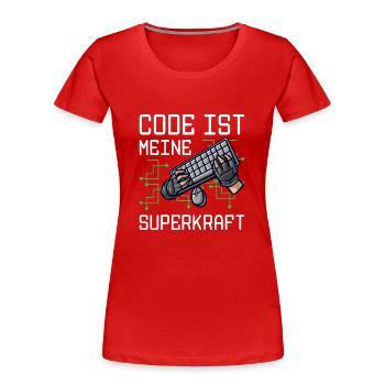 Code Ist Meine Superkraft Software Entwickler Code - Frauen Premium Bio T-Shirt - Rot - Vorne - Mia (176cm)